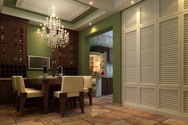 luxury fashion european restaurant 1855 3D-Modell .c4d .max .obj .3ds .fbx .stl .blend 