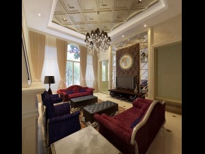 luxury fashion european living room 1778 3D Model