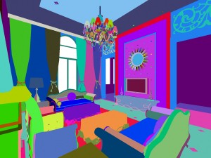 luxury fashion european living room 1778 Model 3D