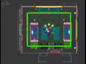 luxury fashion european living room 1778 Model 3D