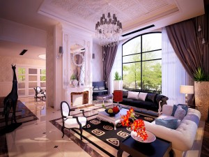 luxury fashion european living room 1788 3D Model
