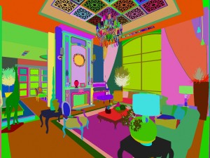 luxury fashion european living room 1788 3D Model