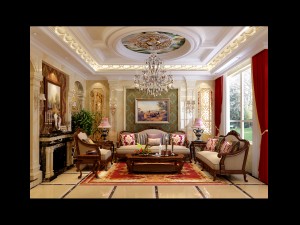 luxury fashion european living room 5138 3D Модель