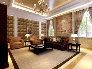 luxury fashion european living room 1755 3D Model