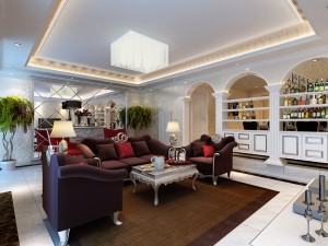 luxury fashion european living room 5136 3D Модель