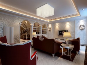 luxury fashion european living room 5136 3D Модель
