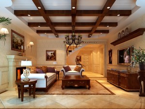 luxury bucolic european living room 5137 3Dモデル
