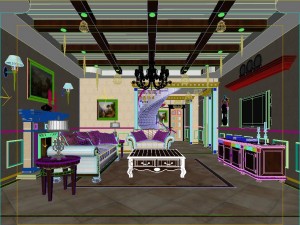 luxury bucolic european living room 5137 3Dモデル