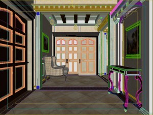 luxury bucolic european living room 5137 3Dモデル
