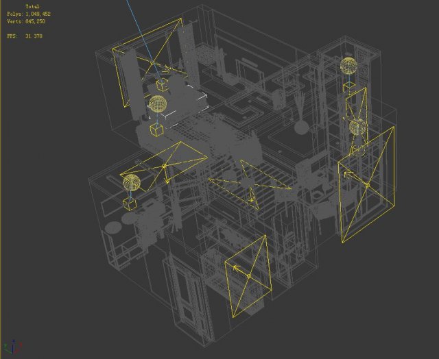 deluxe modern living room 1801 3D 模型 .c4d .max .obj .3ds .fbx .stl .blend 