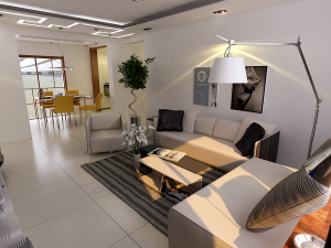 deluxe modern living room 1801 3D 模型