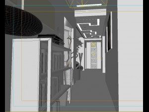 deluxe modern living room 1801 3D 模型