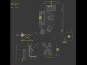 deluxe modern living room 1801 3D 模型