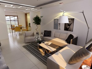 deluxe modern living room 1801 3D 模型