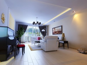 the luxurious modern living room is 1802 Model 3D