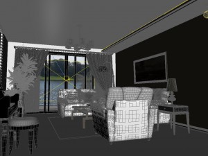 the luxurious modern living room is 1802 Model 3D