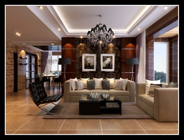 deluxe modern living room 1803 3D Model .c4d .max .obj .3ds .fbx .stl .blend