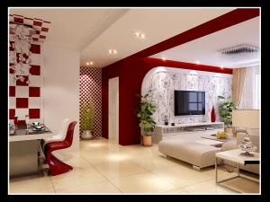 Deluxe modernes Wohnzimmer 1804 3D Modell