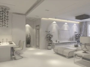 deluxe modern living room 1804 3D Model