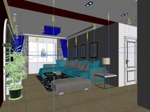 deluxe modern living room 1804 3D 模型
