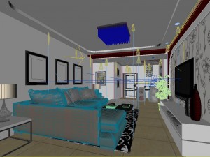 deluxe modern living room 1804 3D 模型