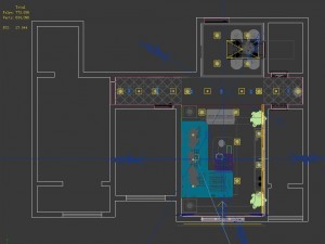 deluxe modern living room 1804 3D 模型