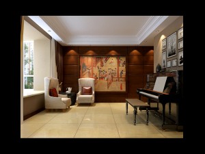 deluxe modern living room 1805 Model 3D