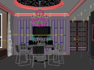 deluxe modern living room 1805 Model 3D