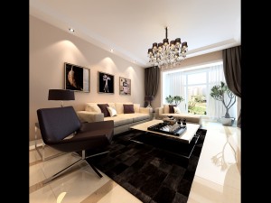deluxe modern living room 1806 Model 3D