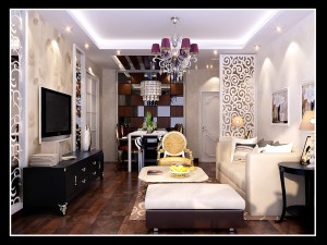 deluxe modern living room 1807 Modello 3D