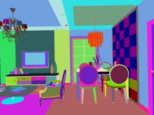 deluxe modern living room 1807 Modello 3D