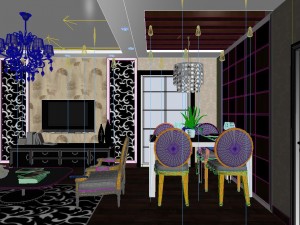 deluxe modern living room 1807 Modello 3D