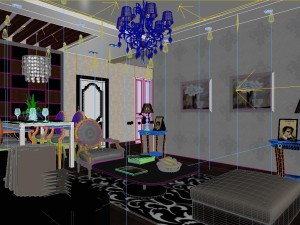 deluxe modern living room 1807 Modello 3D