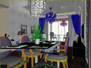 deluxe modern living room 1807 Modello 3D