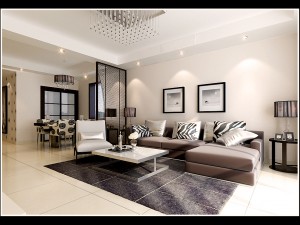 deluxe modern living room 1808 Model 3D