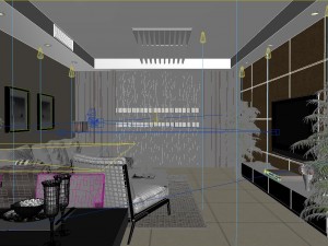 deluxe modern living room 1808 Modello 3D