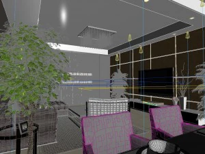 deluxe modern living room 1808 3D Model