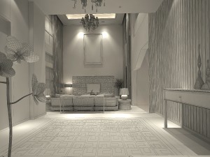 deluxe modern living room 1809 Modelo 3D