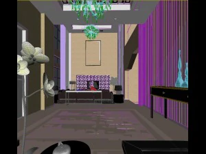 deluxe modern living room 1809 3D Model