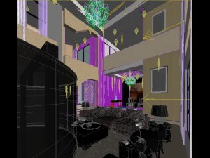 deluxe modern living room 1809 3D Model