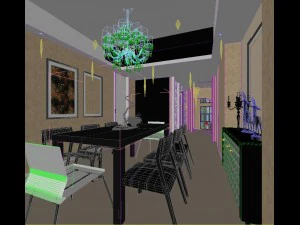 deluxe modern living room 1809 3D Model