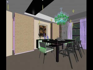 deluxe modern living room 1809 3D Model