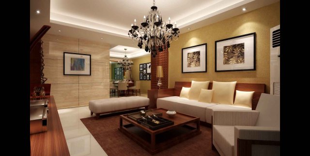 deluxe modern living room 1810 Modello 3D .c4d .max .obj .3ds .fbx .stl .blend 