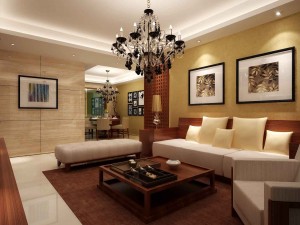 deluxe modern living room 1810 3D Model