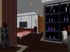 deluxe modern living room 1810 Modello 3D