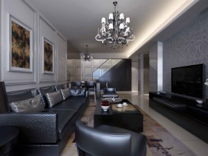 deluxe modern living room 1811 Modelo 3D