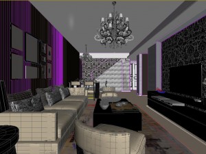 deluxe modern living room 1811 Modelo 3D