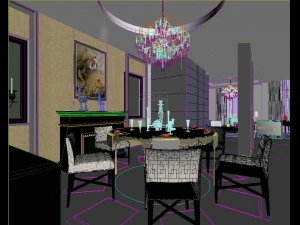 the luxurious modern living room 1812 3D Model