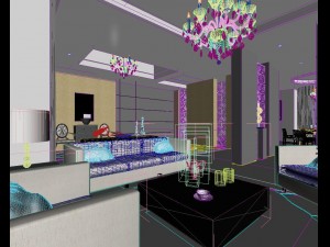 the luxurious modern living room 1812 Model 3D