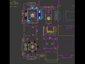 the luxurious modern living room 1812 Model 3D